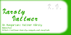 karoly vallner business card
